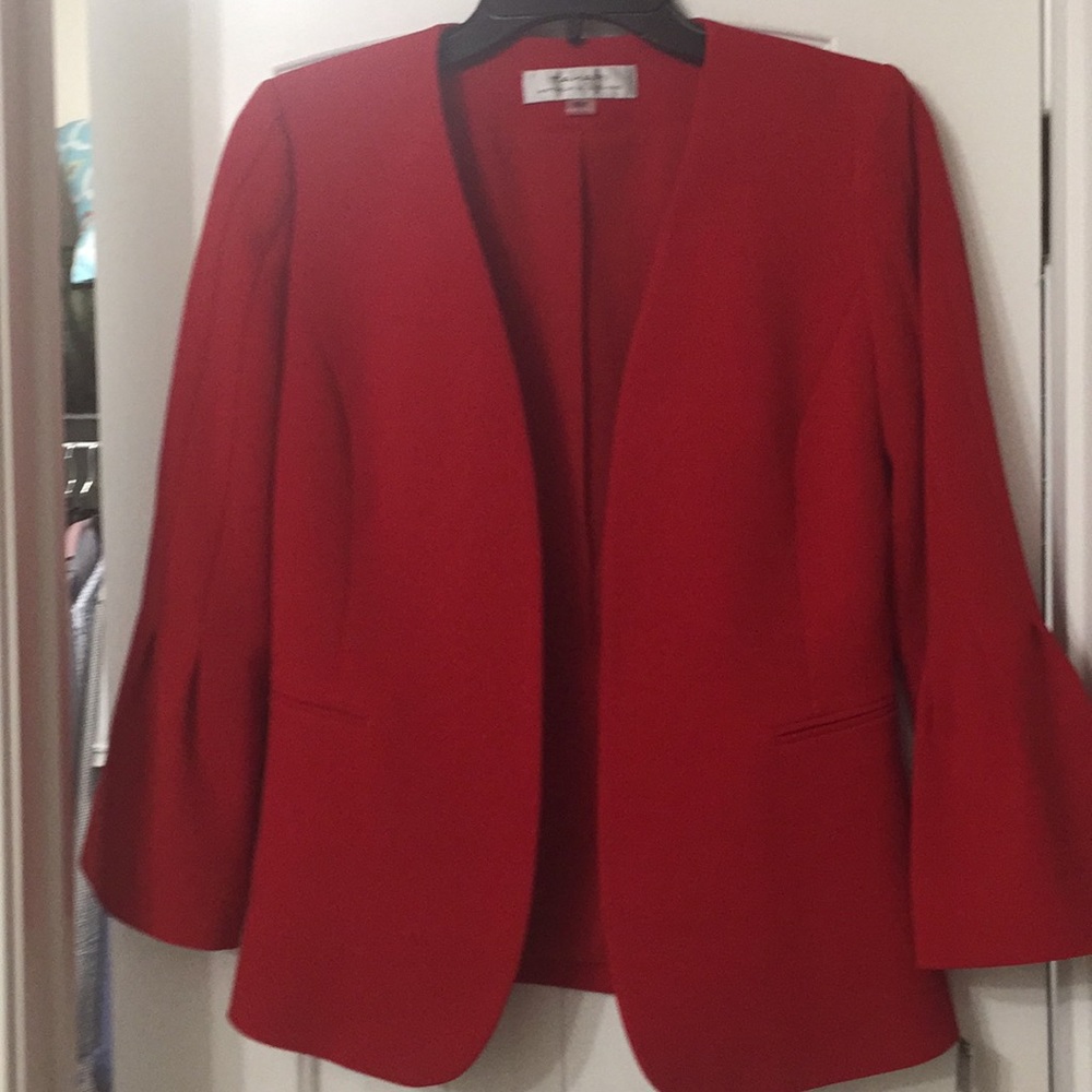 Tahari ASL Tahari ASL Open Front Jacket with Flare